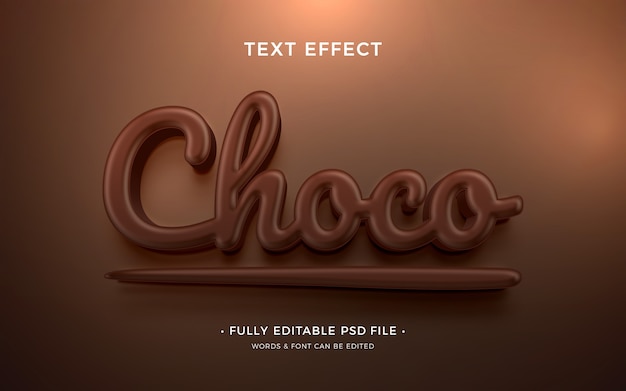 Chocolade tekst effect