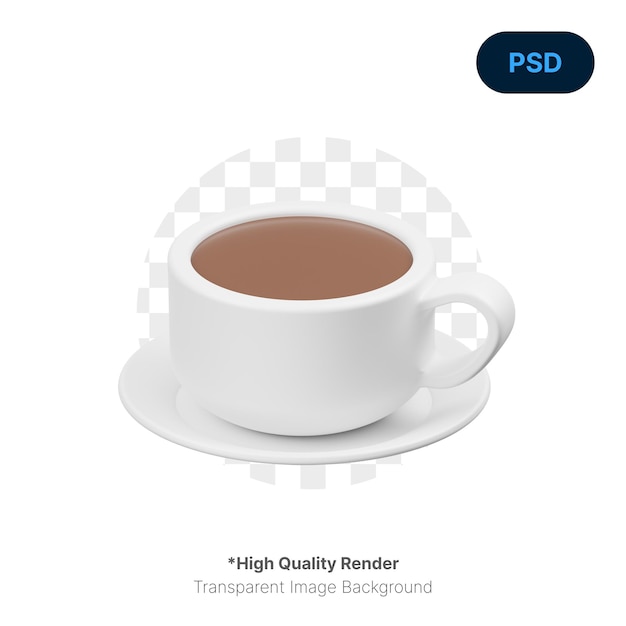 PSD chocoladedrank 3d-pictogram premium psd