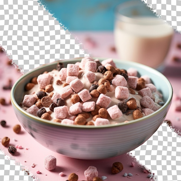 PSD chocoladegranen met melk op een transparante achtergrond