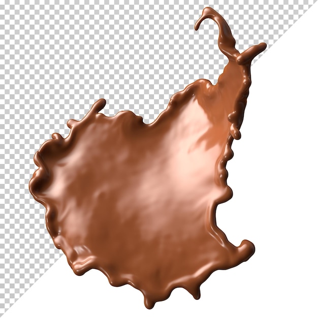 Chocolademelk hart splash 3d realistisch