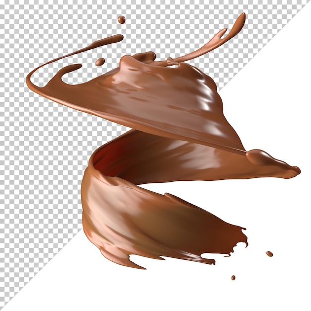 Chocolademelk splash 3d realistisch