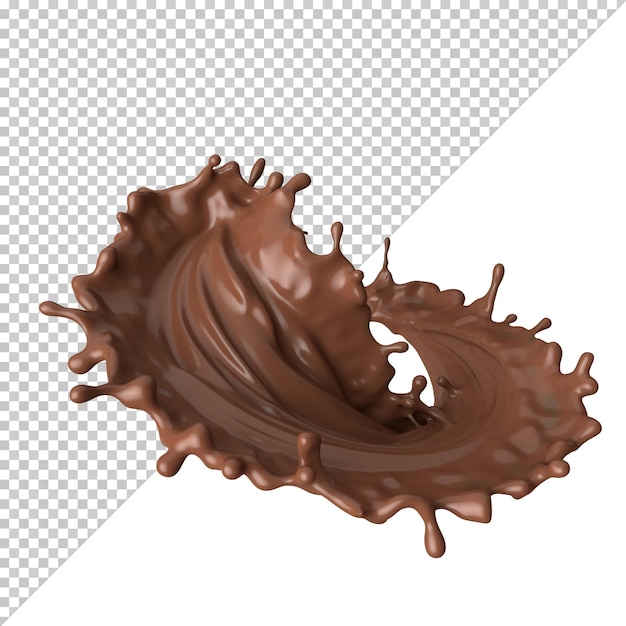 Chocolademelk splash 3d-realistisch