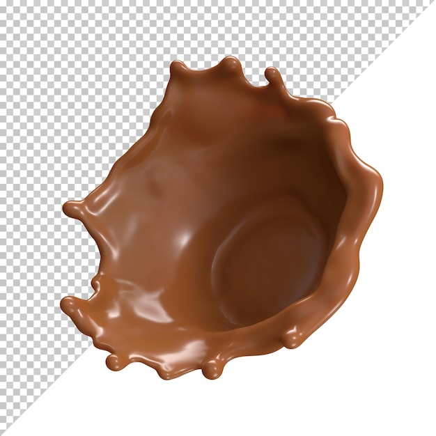 Chocolademelk splash 3d-realistisch