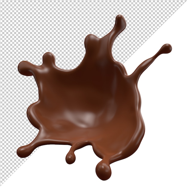 Chocolademelk splash 3d realistisch