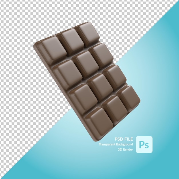 Chocoladereep 3d illustratie weergave