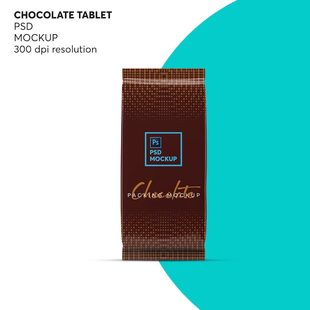 Chocoladereep tablet mockup