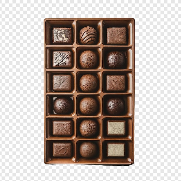 Chocolades geïsoleerd png op doorzichtige achtergrond psd