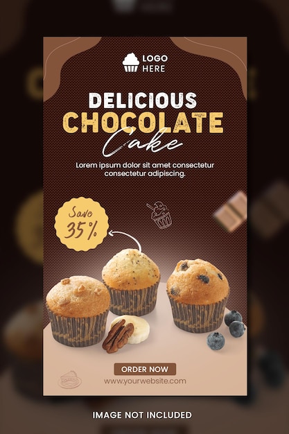 PSD chocolate banner