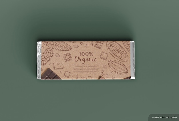 PSD mockup di etichetta barretta di cioccolato