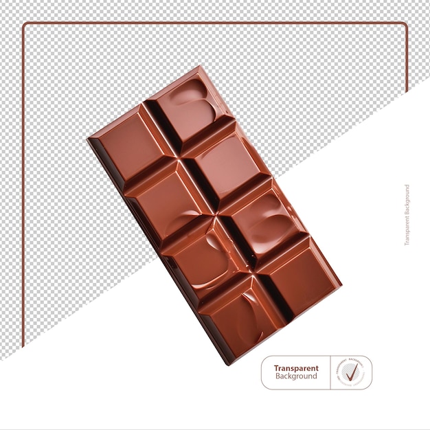 PSD Шоколадный батончик из чистого какао исключительный кулинарный опыт на прозрачном фоне