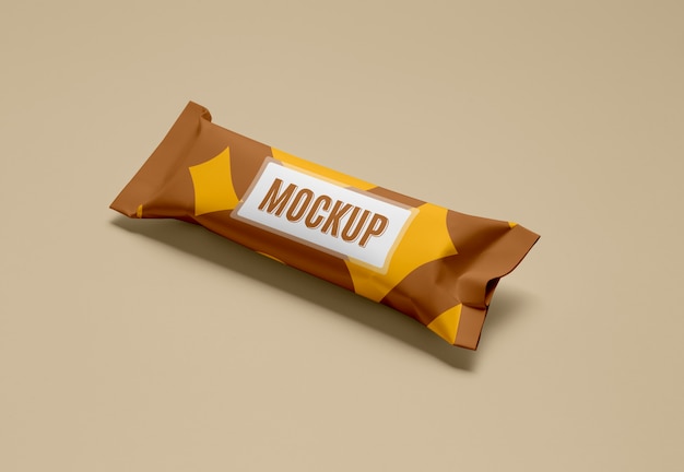 Chocolate bar packaging mockup