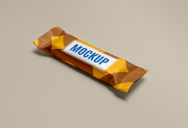 Mockup di confezionamento di barrette di cioccolato