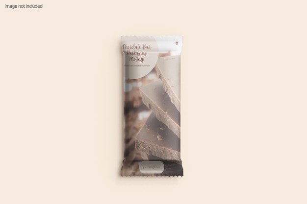 Chocolate bar packaging mockup