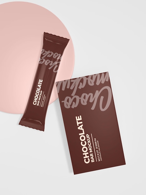 PSD chocolate bar packaging mockup
