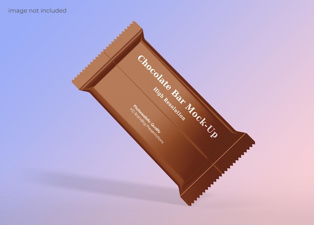 Chocolate bar packaging mockup