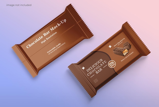 chocolate bar packaging mockup