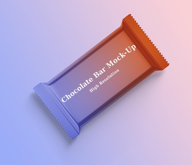 PSD chocolate bar packaging mockup