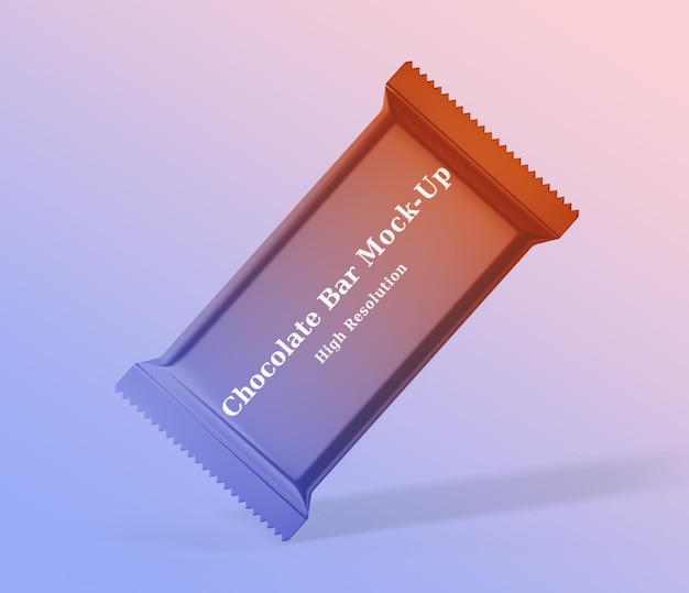 PSD chocolate bar packaging mockup