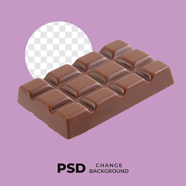 紫の背景のチョコレートバー