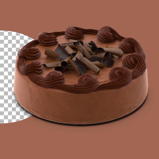 要素デザイン用に装飾されたチョコレートの誕生日ケーキ