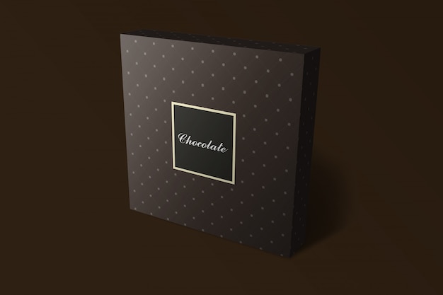 PSD mockup di scatola di cioccolato