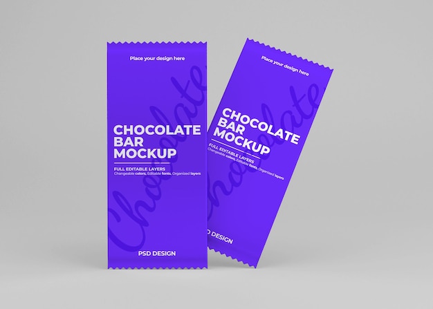 Mockup di imballaggio scatola di cioccolatini in rendering 3d