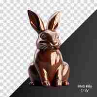 PSD chocolate bunny on the bottom soft smooth lighting only png premium psd