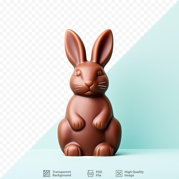 PSD chocolate bunny on transparent background