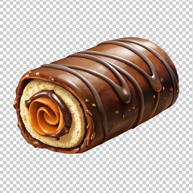 Una torta o un rotolo di cioccolato