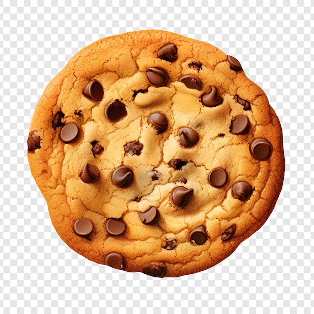 PSD chocolate chip cookie isolated on transparent background