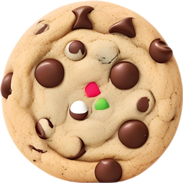 Chocolate chip cookies icon a cute colorful chocolate chip cookies icon