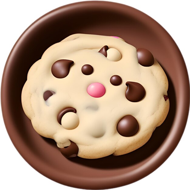 Chocolate chip cookies icon a cute colorful chocolate chip cookies icon