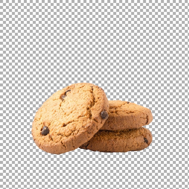 Chocolate chip cookies isolated