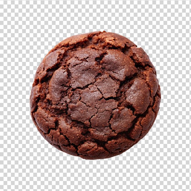 PSD chocolate cookie isolated on transparent background