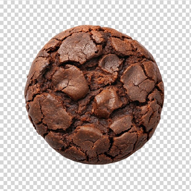 PSD chocolate cookie isolated on transparent background