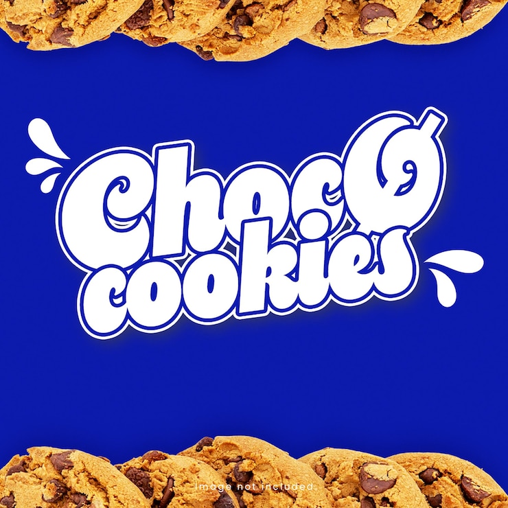 PSD chocolate cookies food typography design for social media and instagram post template psd