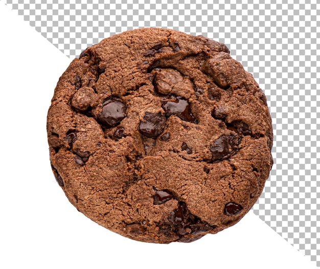 PSD chocolate cookies isolated on white background