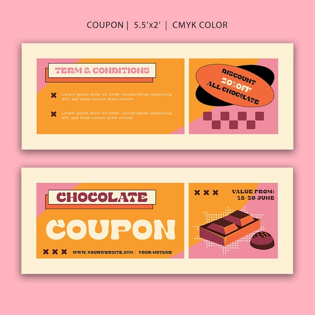 PSD chocolate coupon