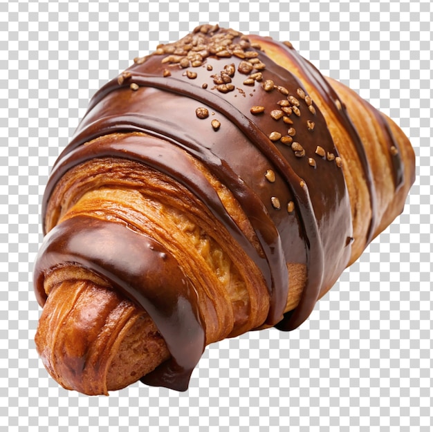 PSD croissant al cioccolato su sfondo trasparente