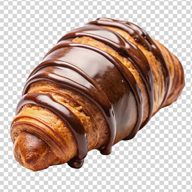 PSD croissant al cioccolato su sfondo trasparente