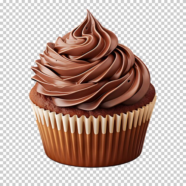 chocolate cupcake png isolated on transparent background