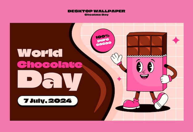 チョコレートデイのテンプレートデザイン