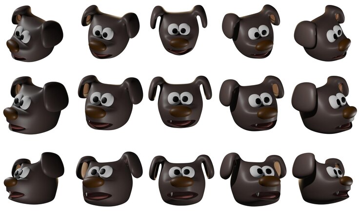 PSD chocolate dog cartoon 3d