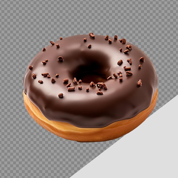 PSD donut al cioccolato png isolato su sfondo trasparente