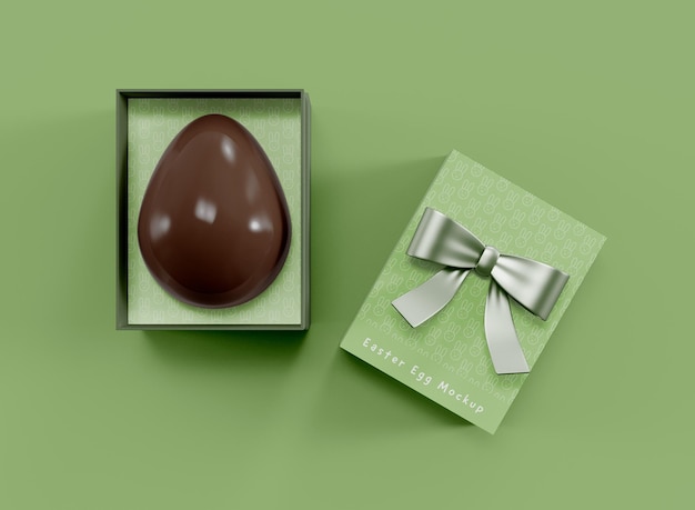 Mockup di uova di pasqua al cioccolato