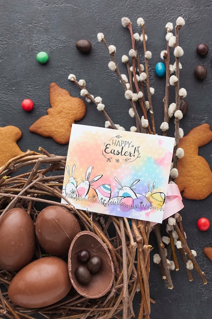 PSD chocolate ester eggs