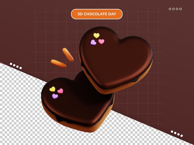 Chocolate gift 3d icon