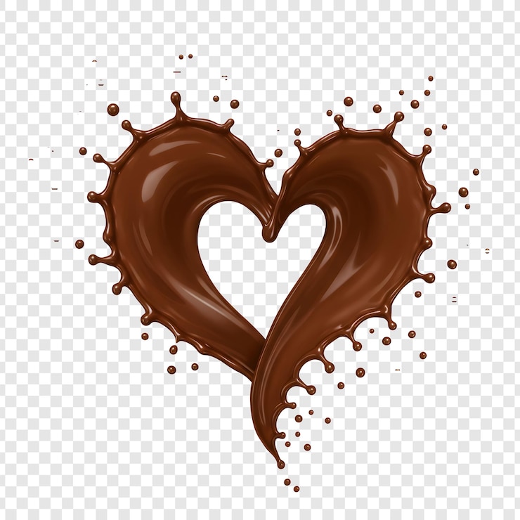 PSD チョコレートハートスプラッシュ