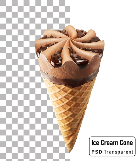 Chocolate ice cream cone