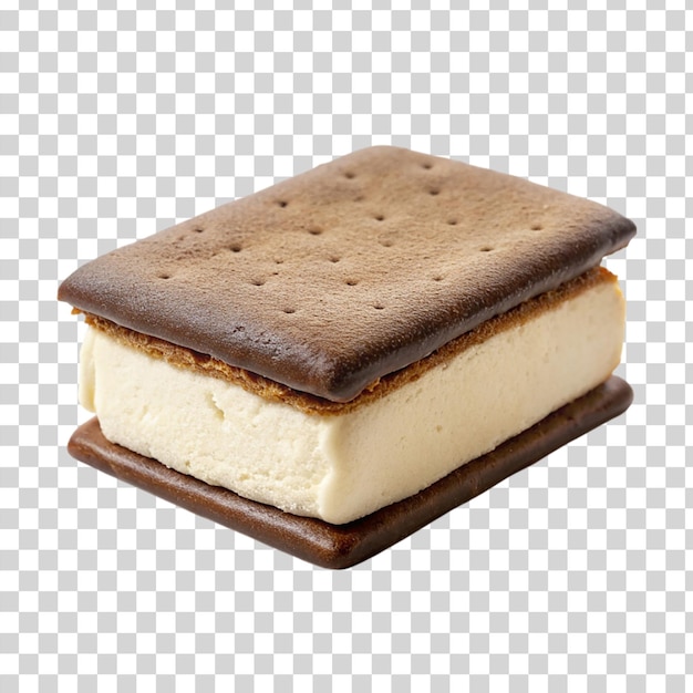 PSD 투명한 배경에 고립 된 초콜릿 아이스크림 샌드위치